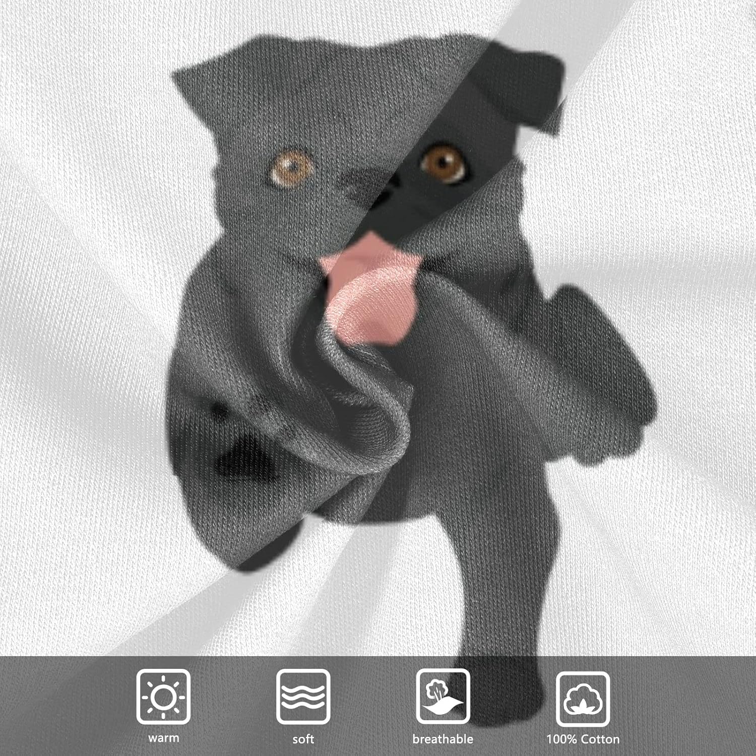 vvfelixl Baby Girls' Bodysuits Black Pug White Short Sleeve Cotton Baby Clothes For Girls 0-24 Months - Image 4