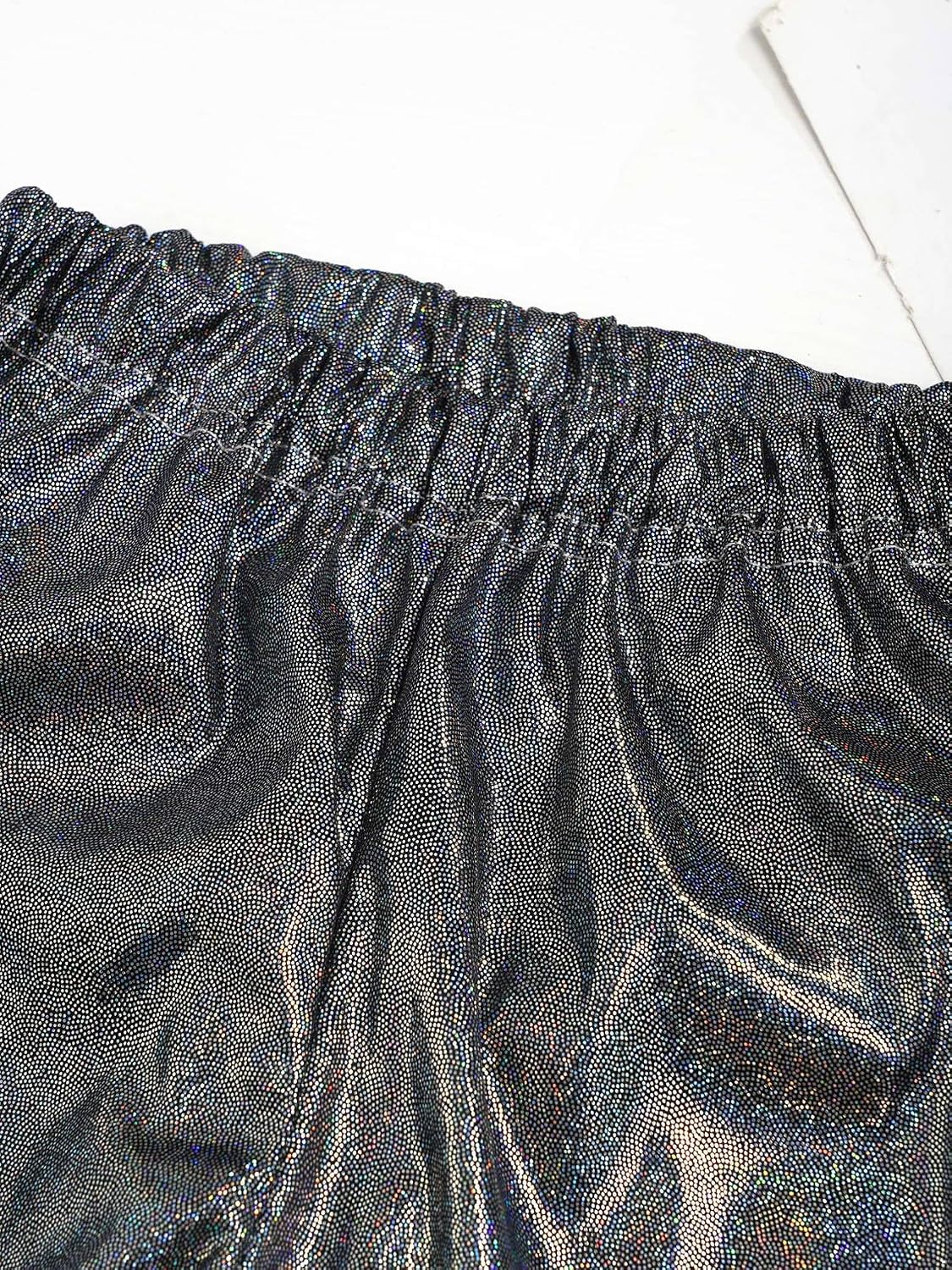 FEESHOW Kids Girls Boys Shiny Metallic Dance Pants Sparkle Hip Hop Street Dance Performance Costume Dancewear