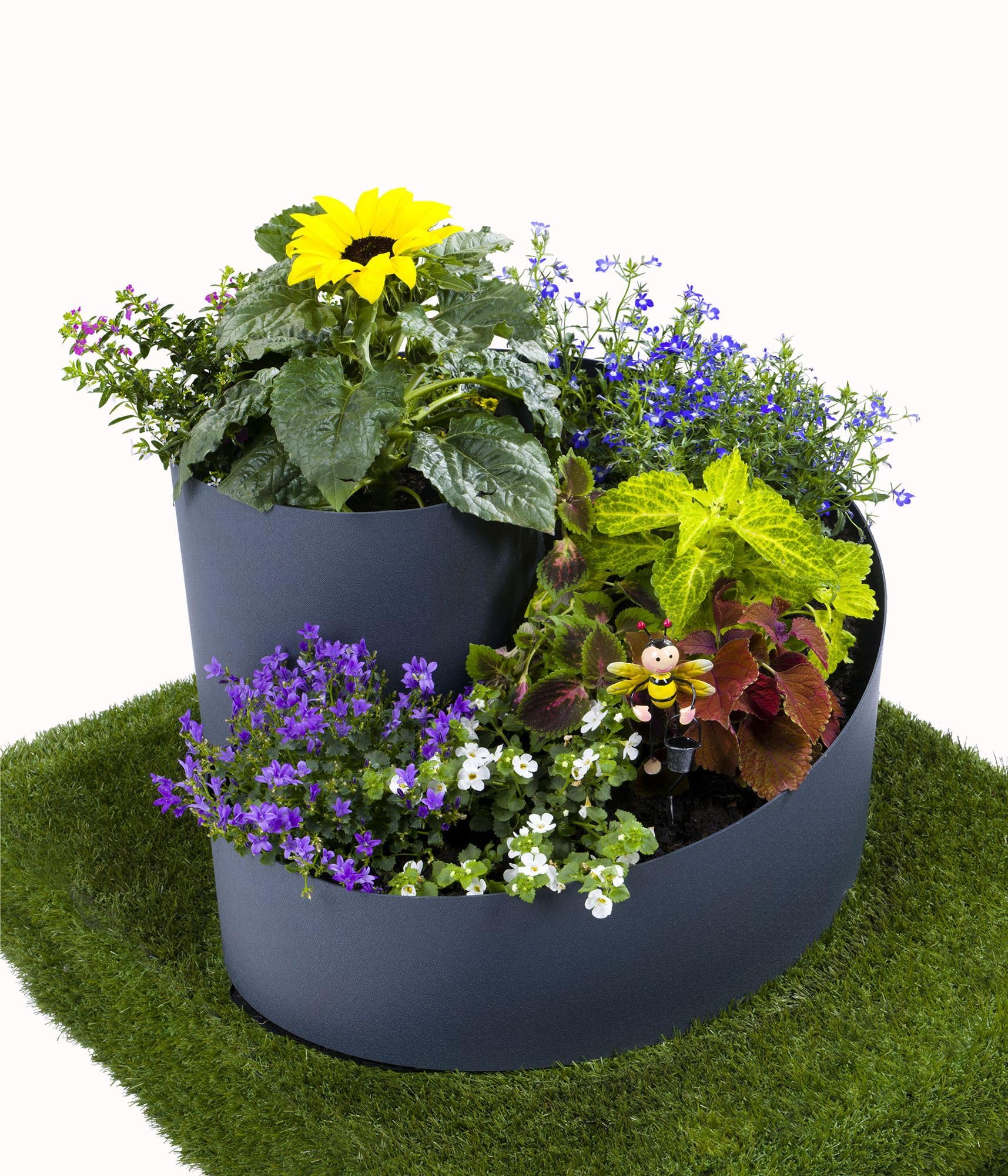spirale herbes plantes gris 35cm x ø55cm