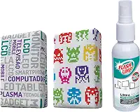 Flash Limp KIT0528 - Kit com 2 Esponjas Microfibra e 1 Limpa Telas Spray 120ml