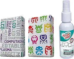 Flash Limp KIT0528 - Kit com 2 Esponjas Microfibra e 1 Limpa Telas Spray 120ml