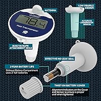 Vista 5 de La Crosse Technology 331-09667-INT Termómetro inalámbrico para piscina con pantalla LCD