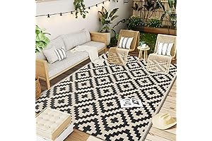 OLANLY Large Patio Rugs Outdoor Waterproof 5x8 ft