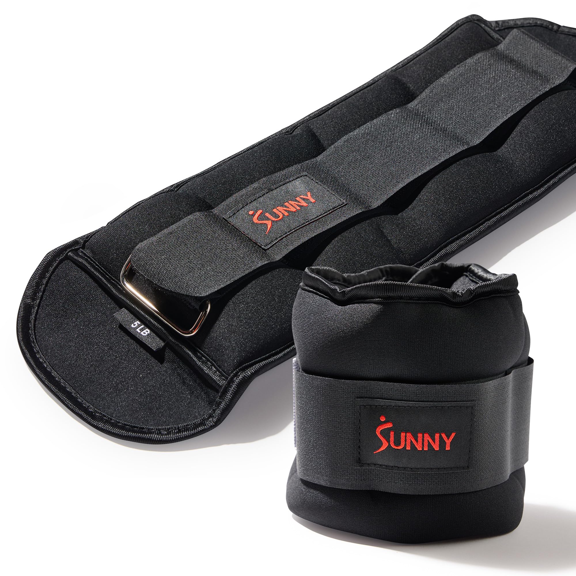 Sunny Health Fitness Ankle Weights for Women Men Kids Adjustable 1 5 lb Pair Wrist Arm Leg Weights