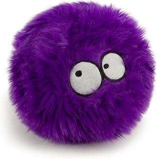 goDog Furballz with Chew Guard Technology Plush Squeaker Dog Toy, Large, Purple