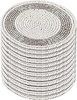 Vista 11 de Juego de posavasos de mesa grabados de alta calidad, juego de posavasos de 12 a 4 pulgadas para mesa, protección de mesa auxiliar, acento