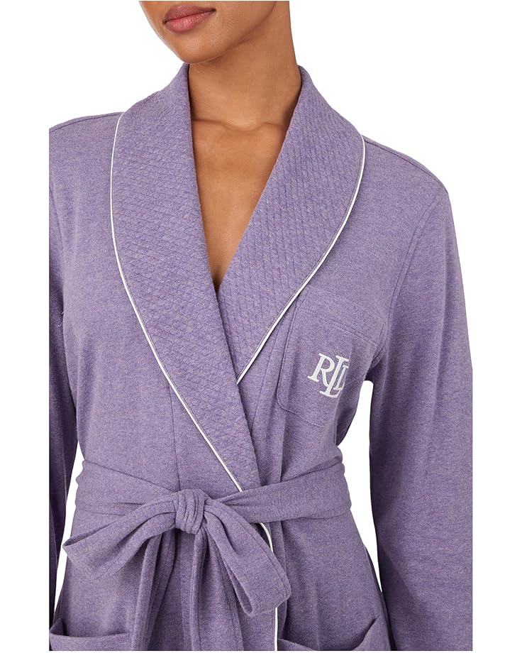 Lauren Ralph Lauren Quilted Long Sleeve Collared Short Robe - #3 of 3