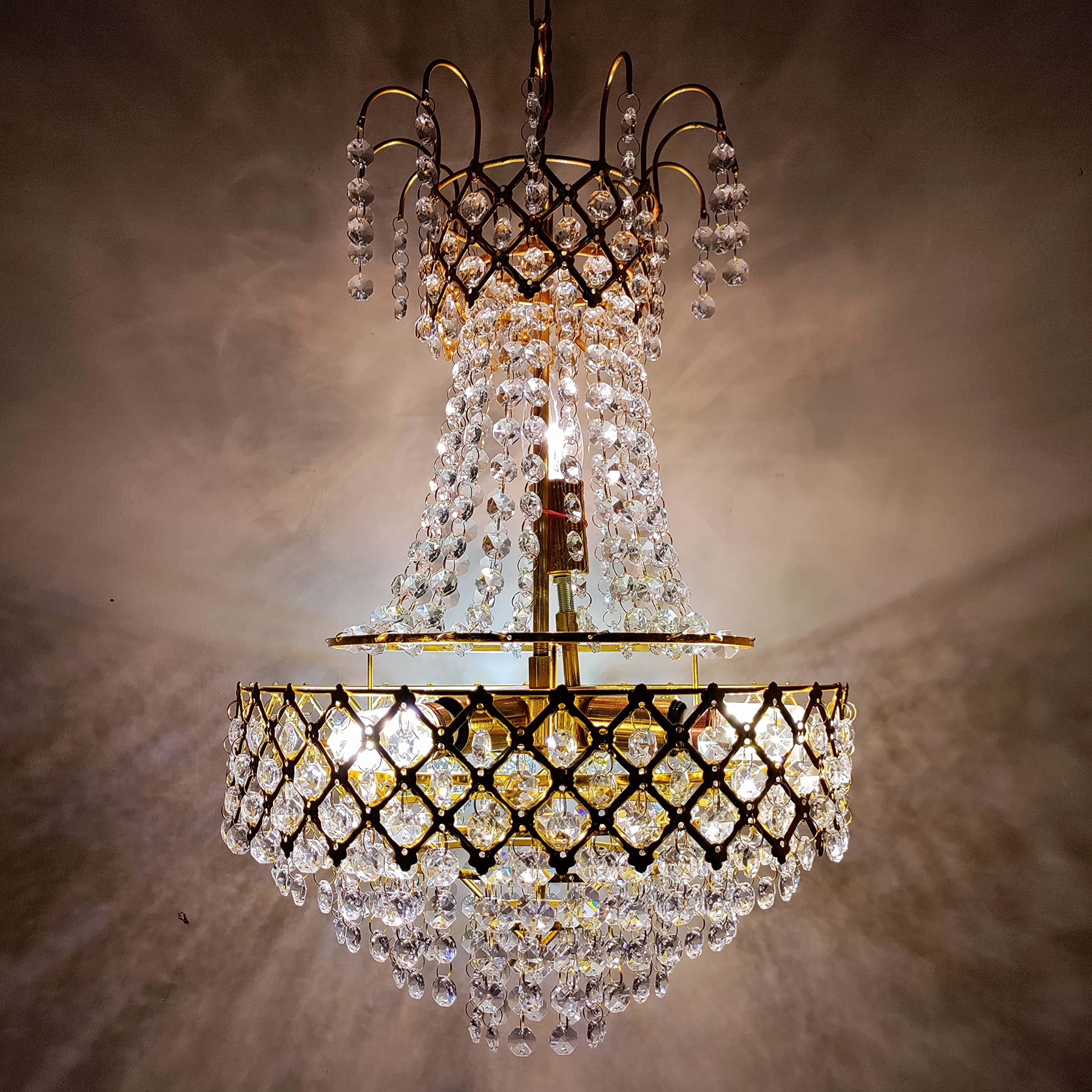 Crystal Chandelier - Golden Elegance FREE SHIPPING -4