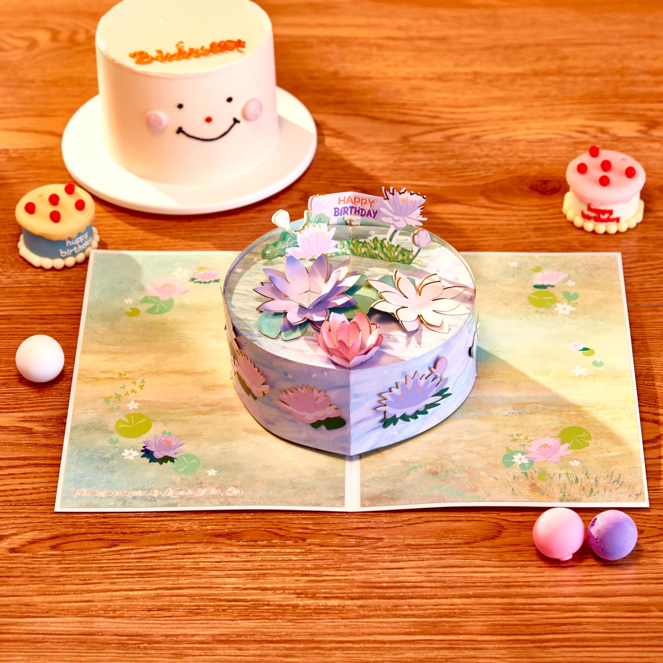 LoveEcho Tarjeta de felicitación 3D de pastel de cumpleaños, tarjeta de felicitación de cumpleaños 3D con tarjeta de notas y sobre para mujer, esposa, mamá, abuela, hija, hermana, novia, marido