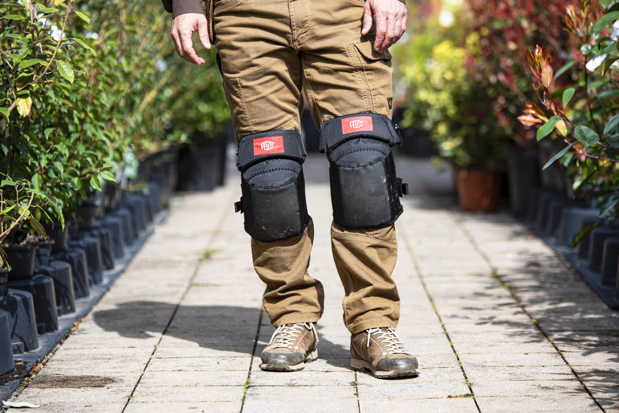 FELCO Knieschoner 711 (Kniepolster für Gärtner, Polsterung mit Gelschaum, für alle Beingrößen geeignet, schont Knie + Gelenke)