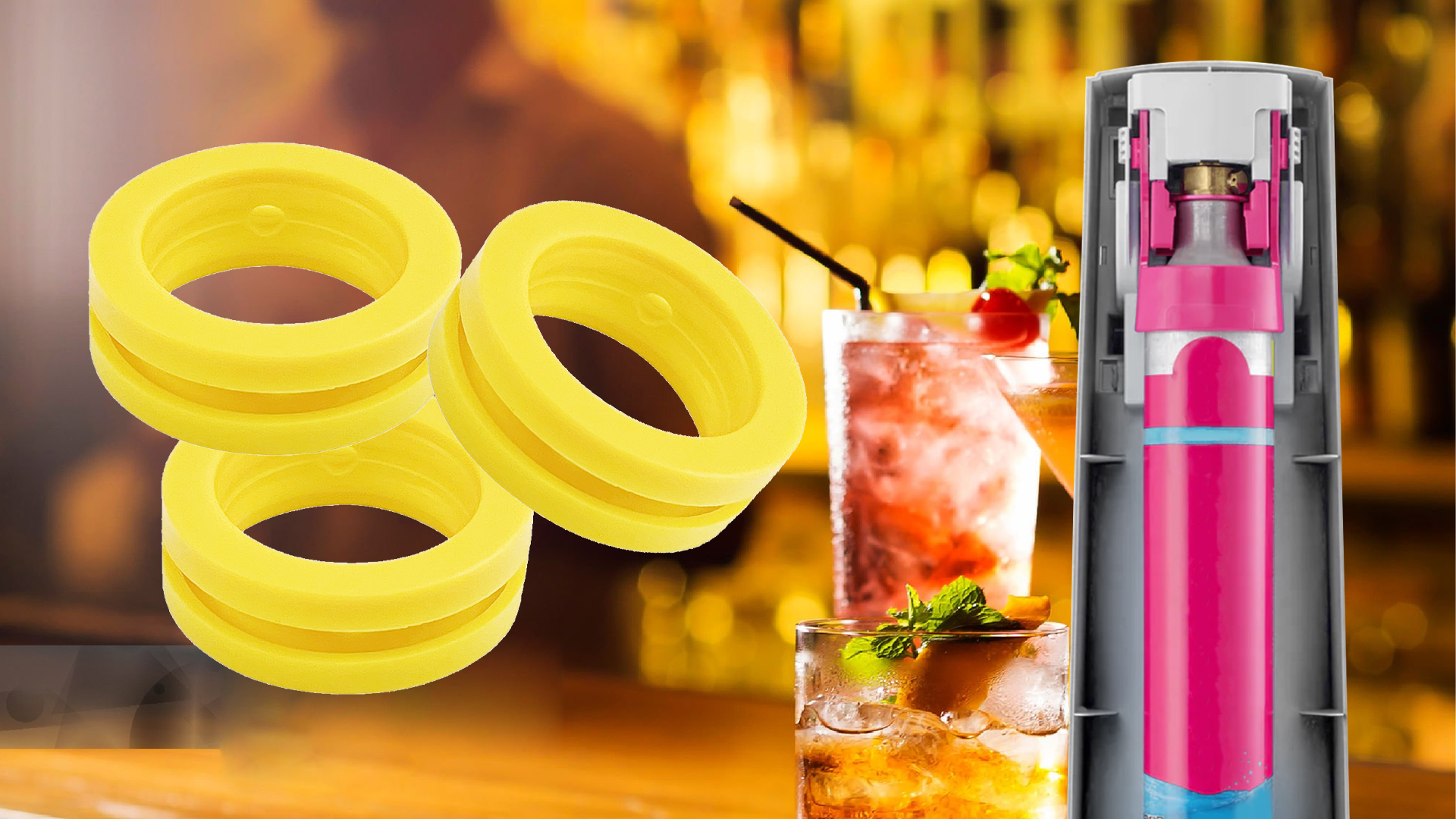 Katyjun 2 Stück Kompatibel Sodastream Dichtungsring, Für Sodastream Ersatzteile ART CO2 DUO Adapter,Wassersprudler Dichtung Zum Austauschen