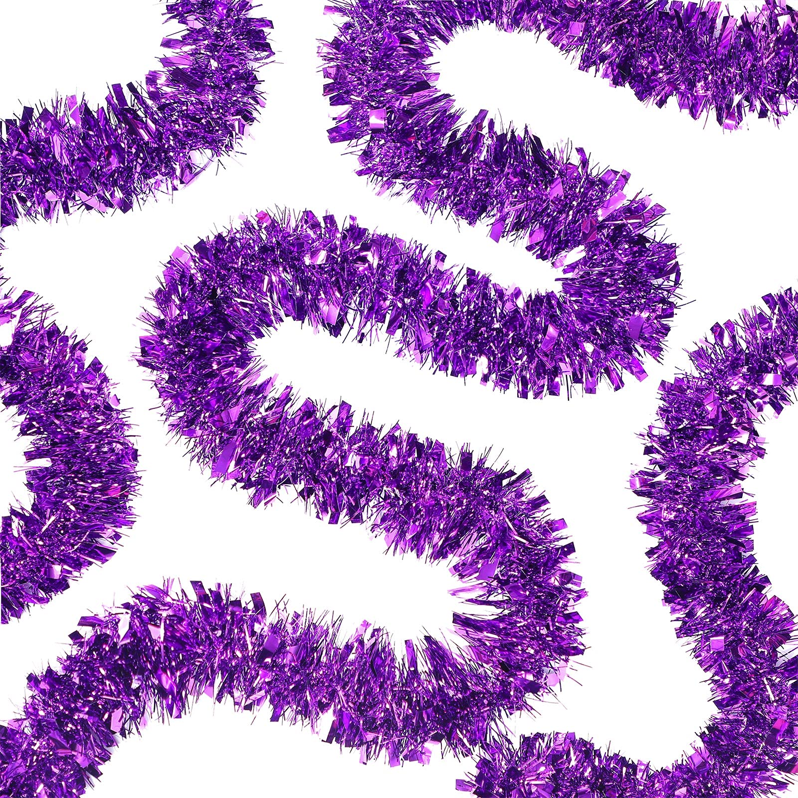 Guirlande clinquante de Noël violette pour décoration de mariage et fête