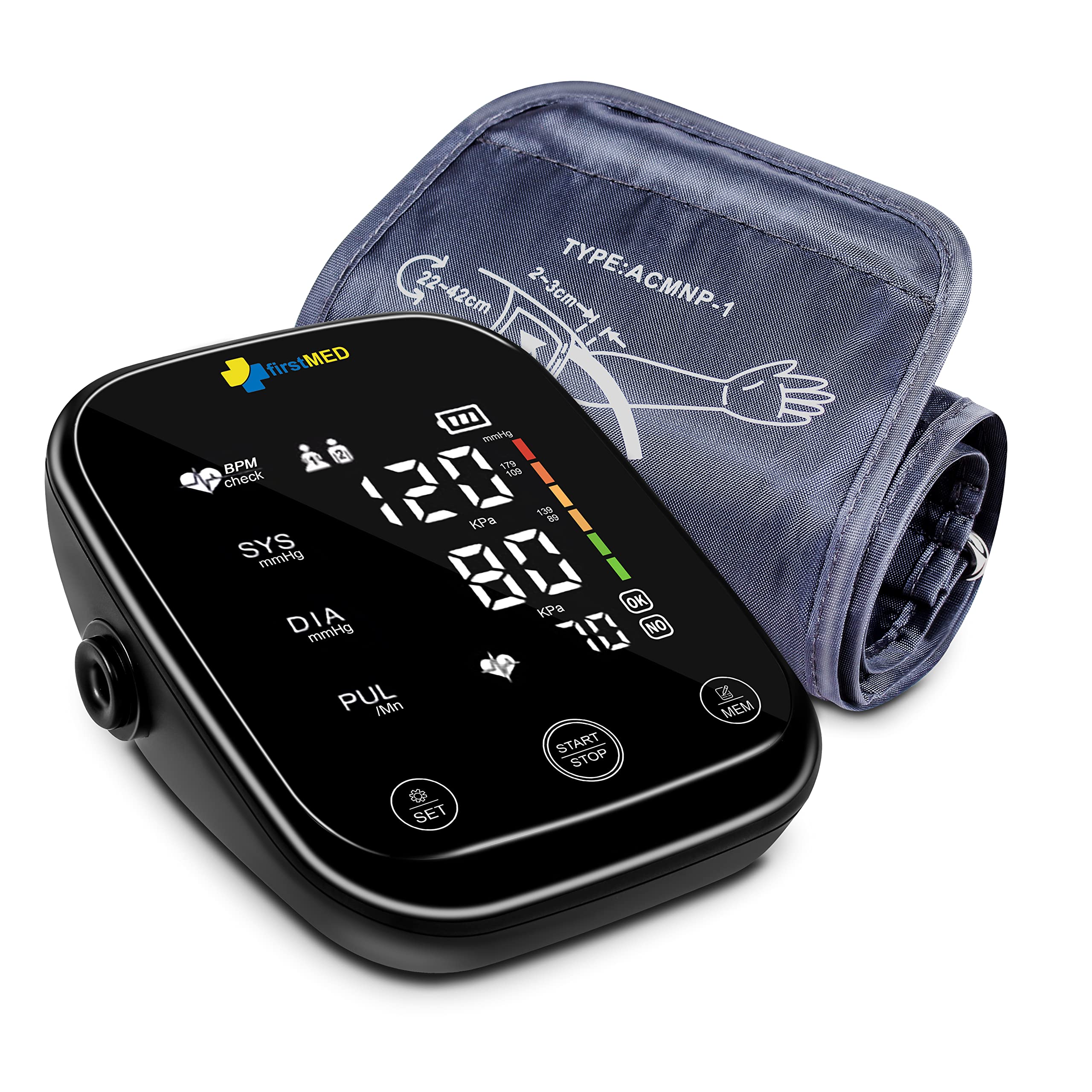 Firstmed FM-04 Fully Automatic Digital Blood Pressure Monitor with Large Cuff, 1-Year Warranty and Accurate Readings
