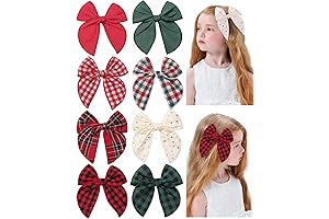 Doboi 8PCS Baby Girls Christmas Bow Clips