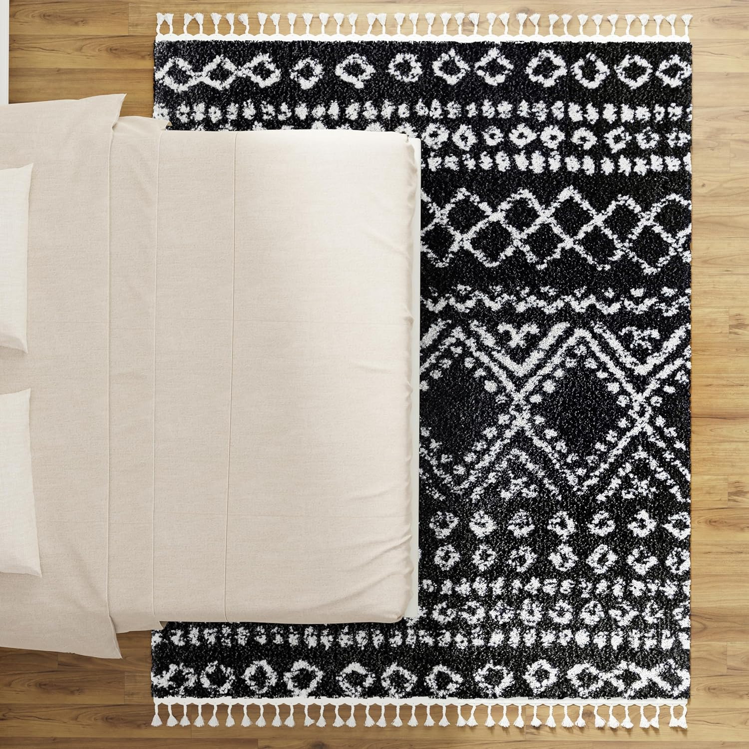 Shadow Gray 8' x 10' Shag Synthetic Area Rug