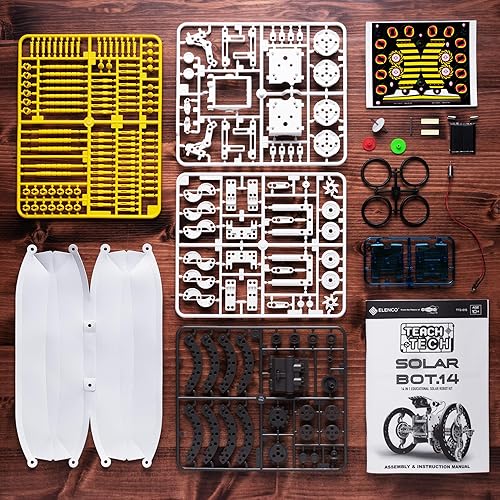 Miniatura 5 de Elenco - Robot solar educativo 14 en 1, kit de robot para construir por tu cuenta, alimentado por el sol