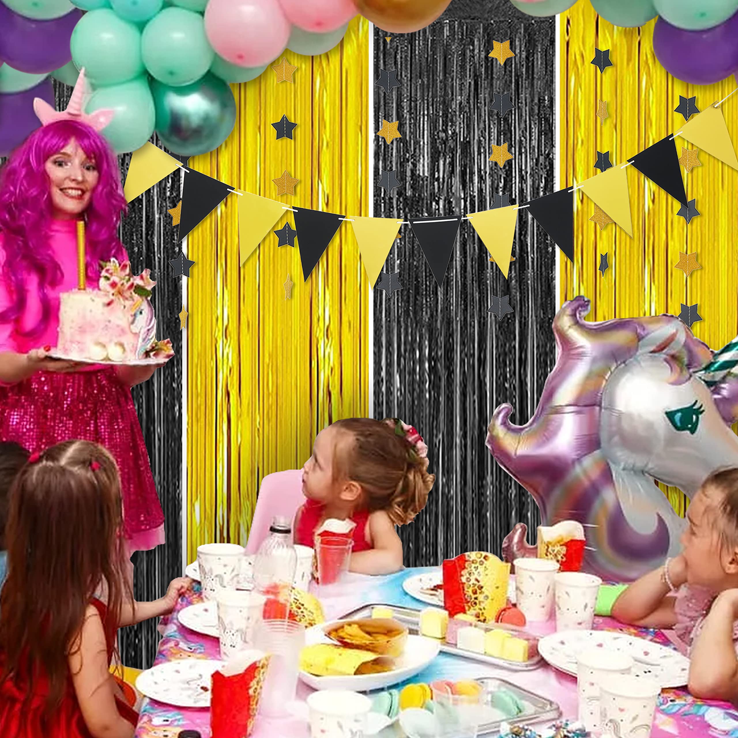 Tende Con Frange Rosse E Nere 2 Pezzi - Decorazione Feste, Halloween, Natale - Foto 3