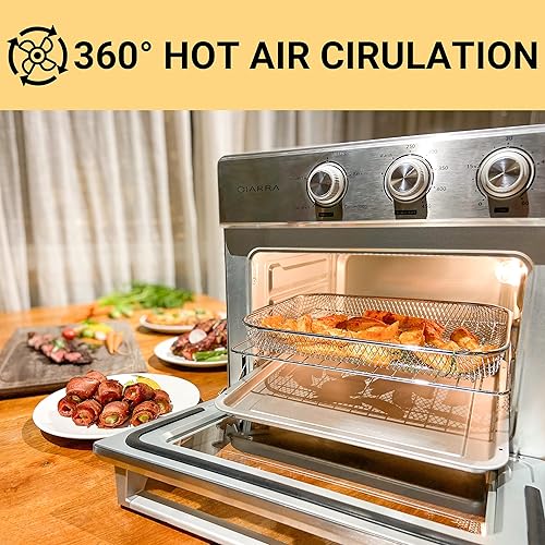 Miniatura 4 de CATOSEC01 - Horno tostador con freidora de aire, encimera de horno de convección digital, 24 L25 cuartos, horno de encimera extra grande para la