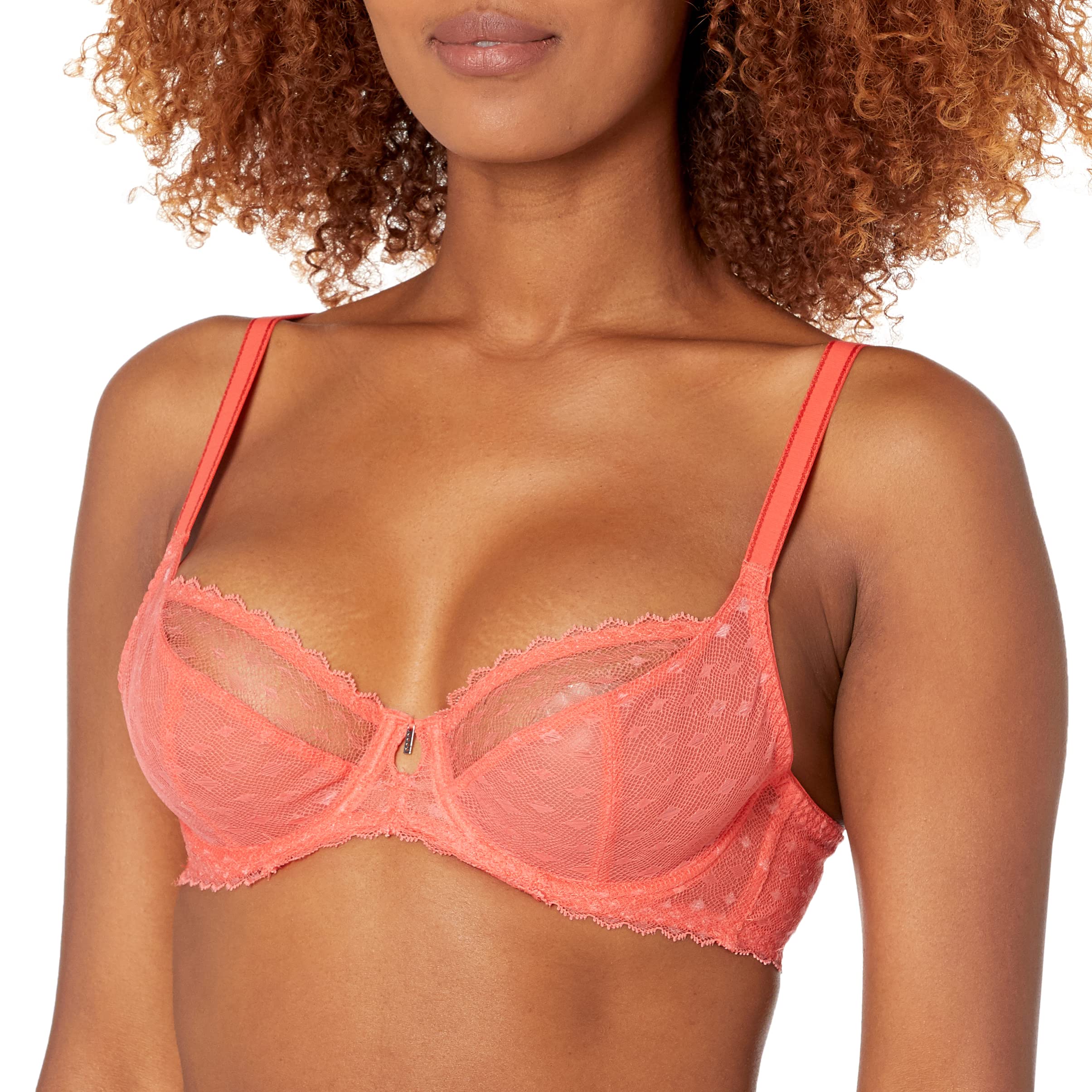 Freya Women's Signature Underwire Plunge Bra, Hot Coral, 34D