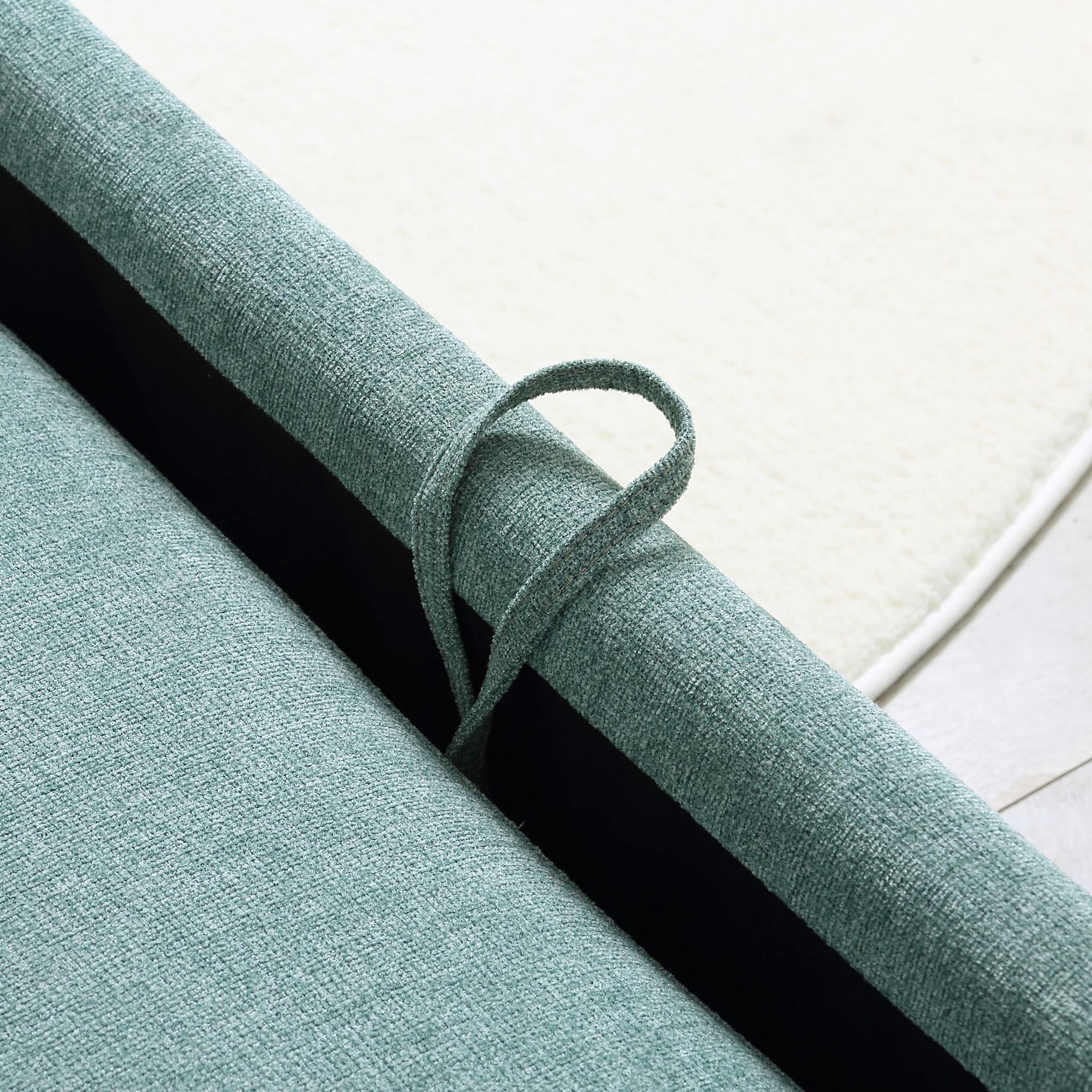 HOMCOM Poltrona Letto Singolo con Schienale Regolabile in 4 Posizioni, Tessuto Traspirante Effetto Lino e Seduta Imbottita, 96x84.5x87.5 cm, Verde