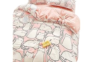 MEJU Kids Duvet Cover Twin Cute Kitty Cats