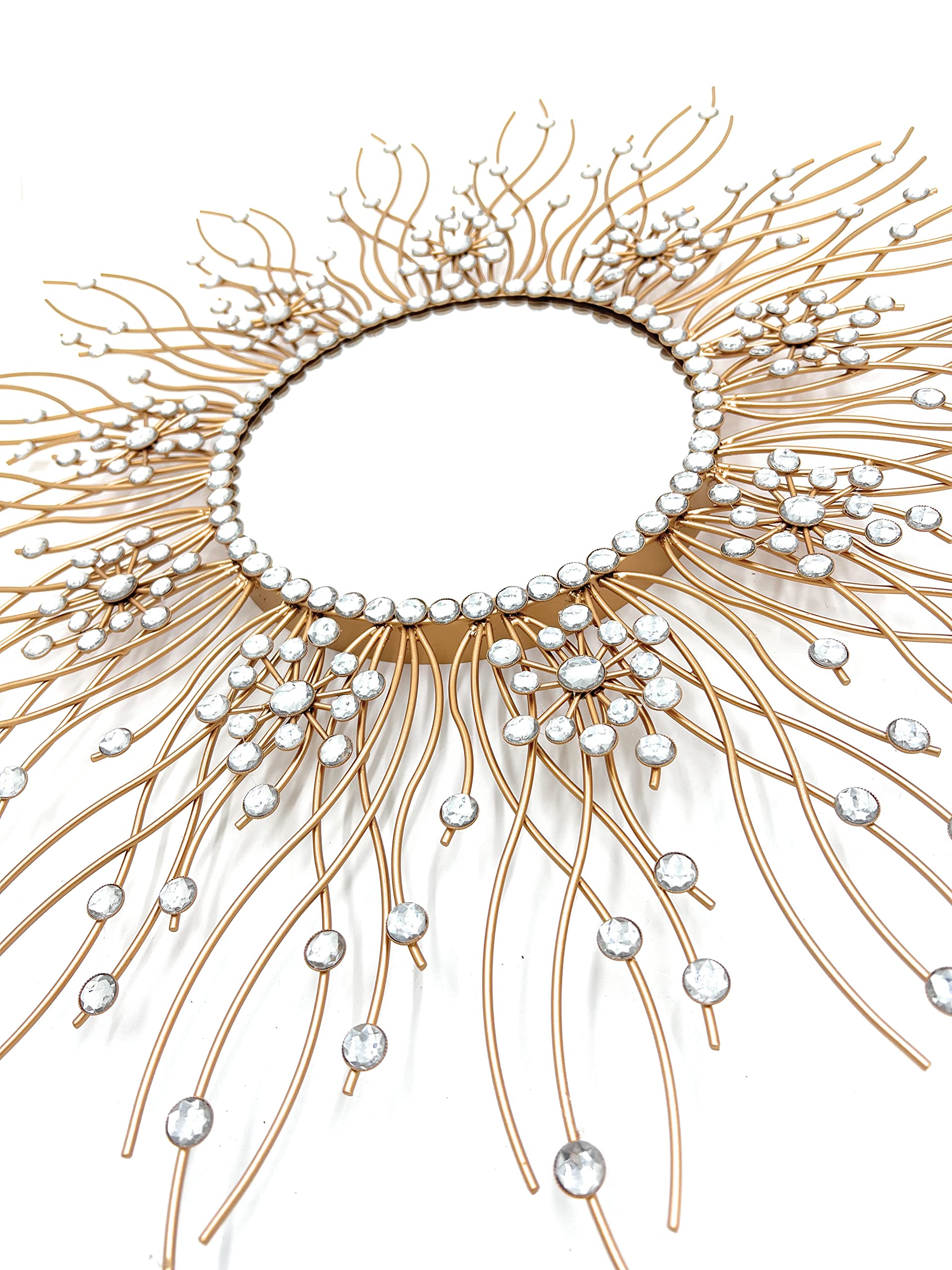 Decorative Starburst Mirror,Metal Wall Mirror,Wall Hanging Mirror in Sunburst Shape