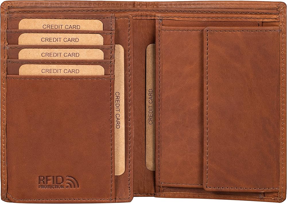 Benthill porta carte di credito aspetto vintage da uomo in pelle