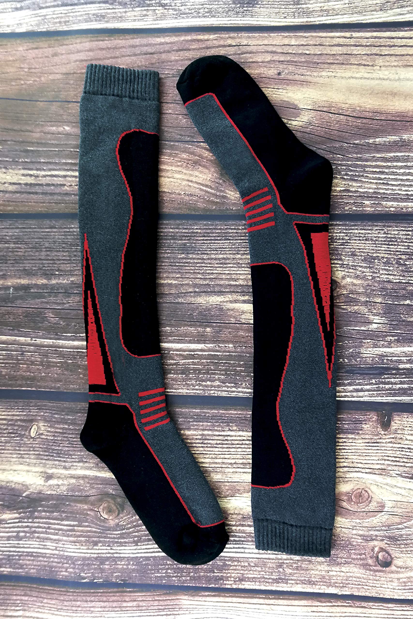 Sock Snob 4 Paires Homme Femme Enfant Hiver Hautes Laine Chaussettes Ski pour Bottes
