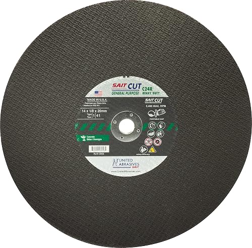 United Abrasives SAIT 23456 14X1/8X20mm C24R Heavy Duty Conc