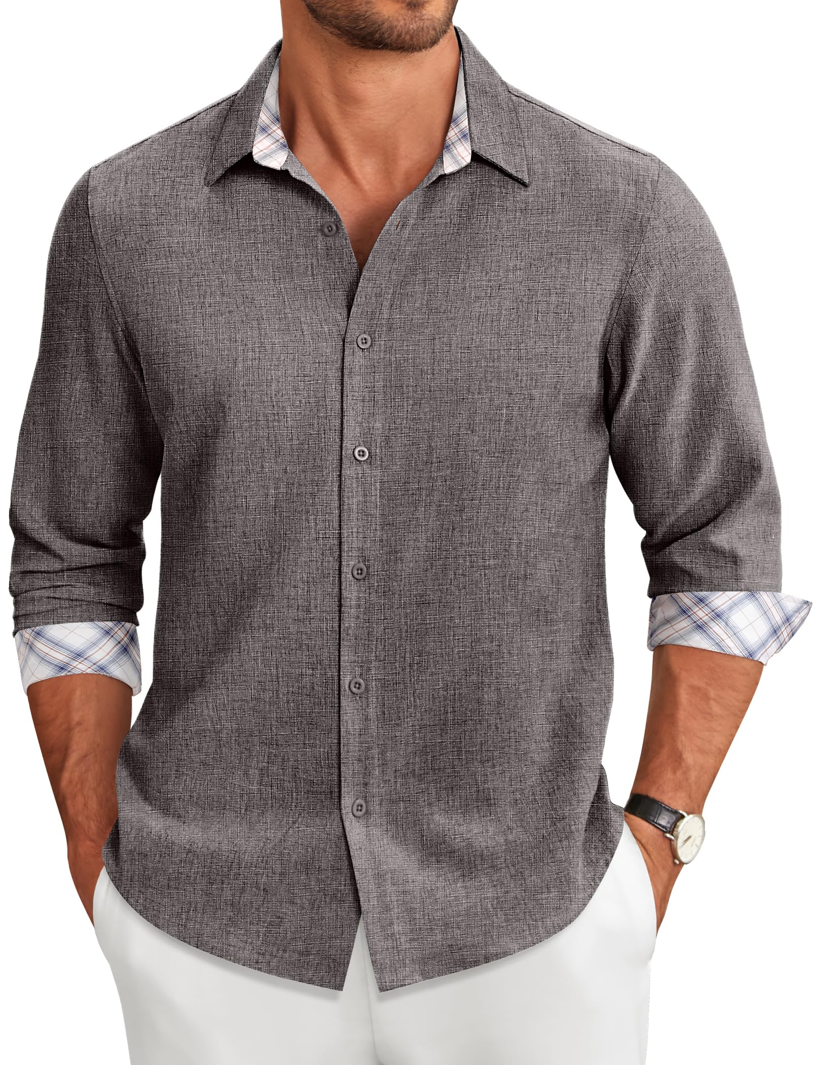 COOFANDY Untucked Shirt