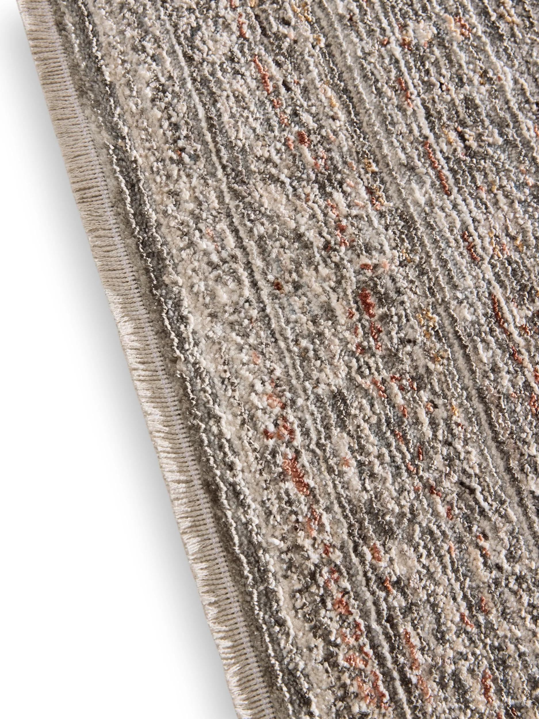 benuta Nest Tapis Anwar - Gris/orange - 120 x 170 cm - Fibre synthétique - Rectangulaire & style : traditionnel, oriental - Facile d'entretien pour salon, chambre à coucher