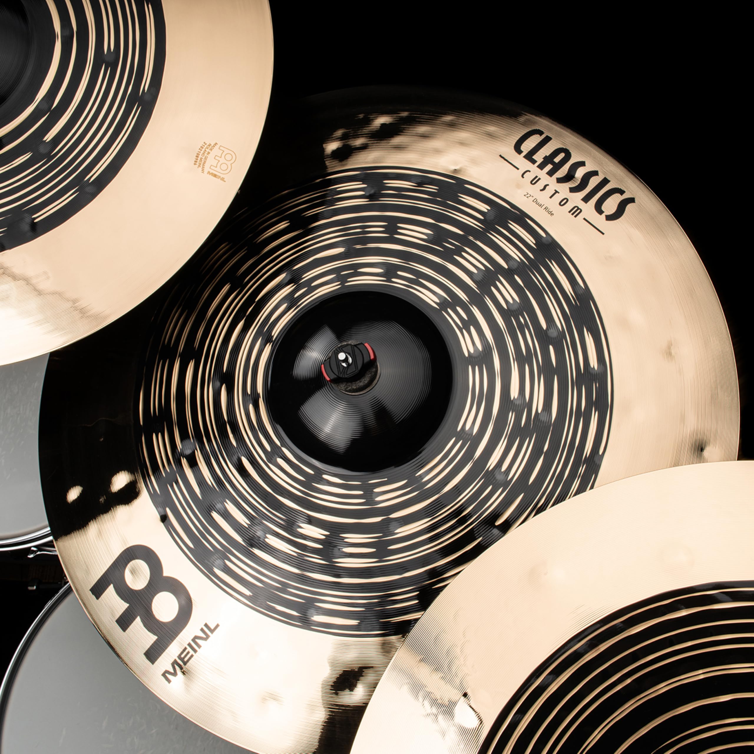 Meinl Cymbals Classics Custom Dual Cymbale Ride 22 pouces (Vidéo) pour Batterie (55,88cm) Bronze B12, Deux Finitions - Fabriquée en Allemagne (CC22DUR)