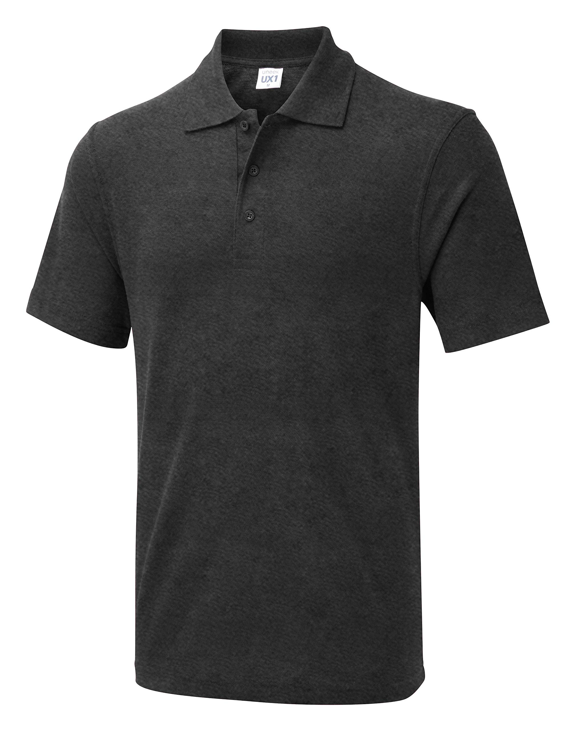 Uneek UX1 The UX Polo Shirt, Charcoal, XXXXL