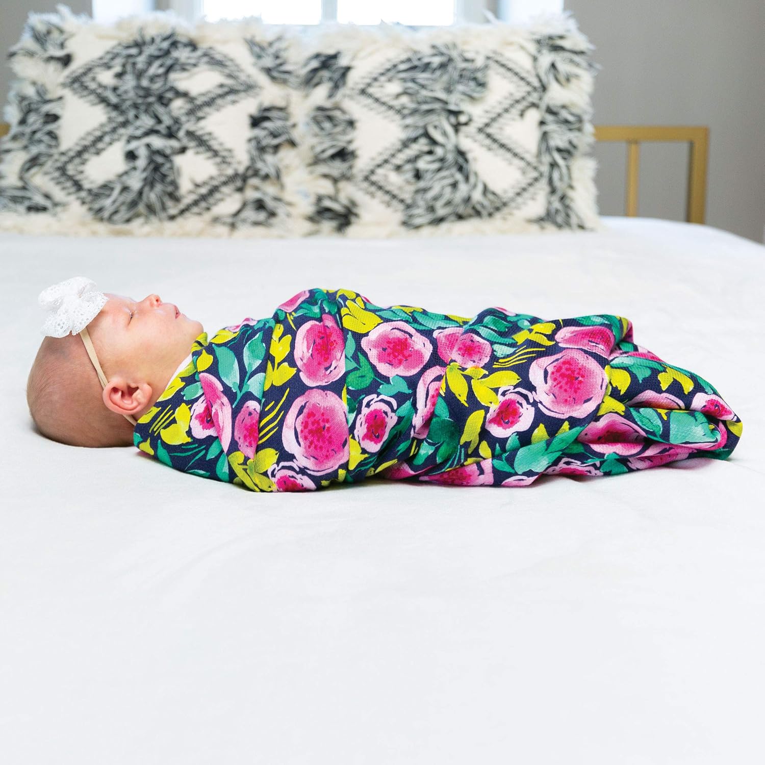 Tiny Twinkle Kaffle® Swaddle Blanket - Painted Peony Painted Peony 47x47 inch