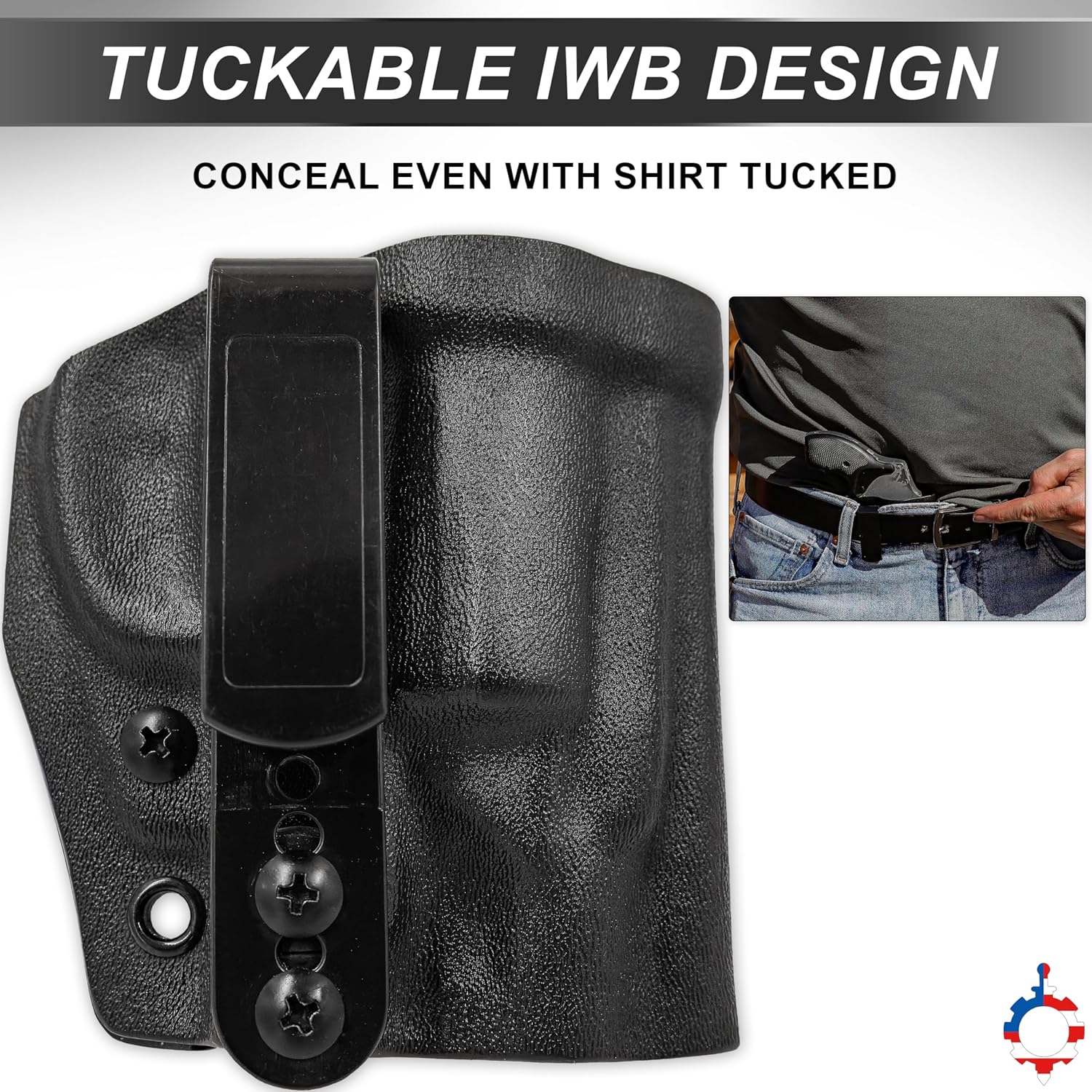 JEDBURGH IWB Kydex Holster for Smith & Wesson J Frame Revolver 642 442 638 637 340 Right Hand Concealed Carry