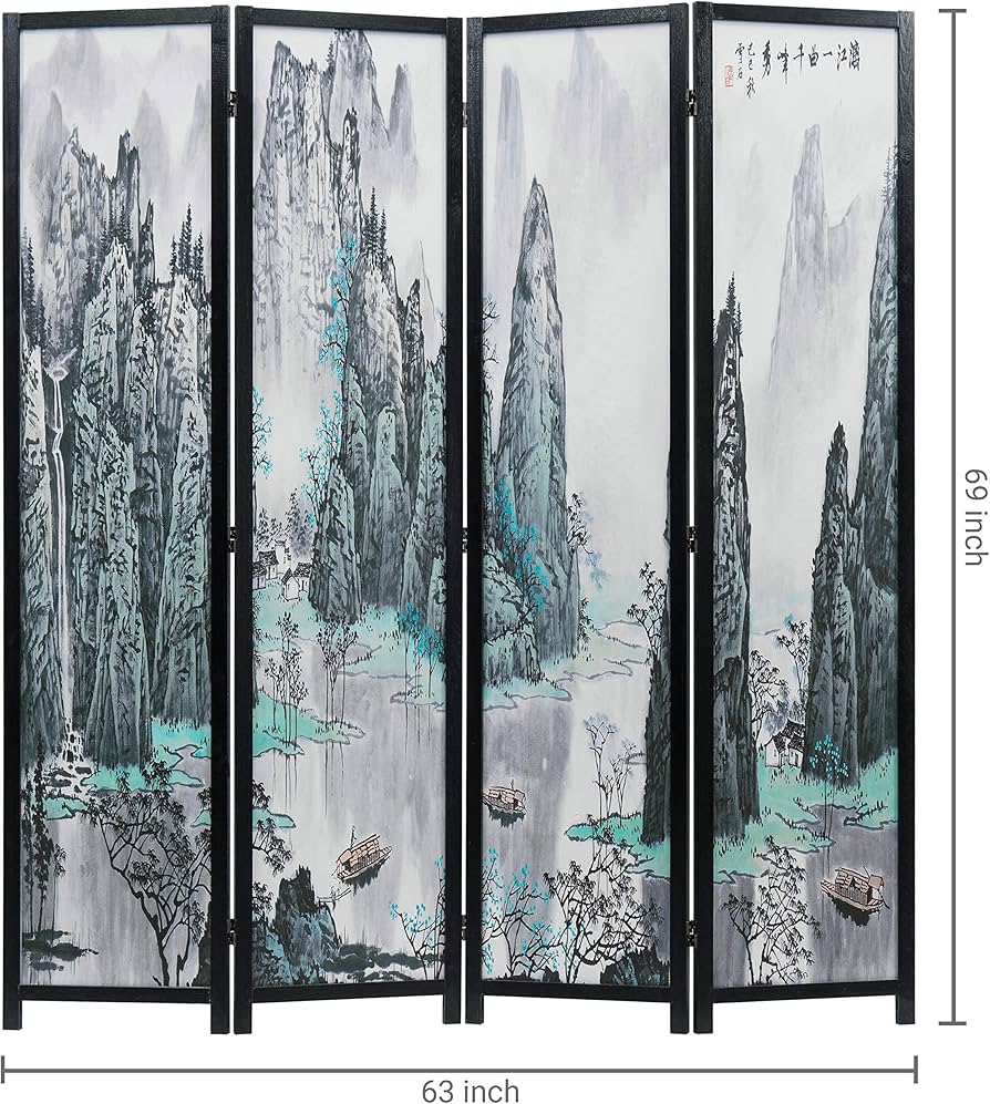 WONDERDECOR オーナメンt a m a ru Amazon.com: MyGift 4-Panel 6FT Folding Room Divider Asian