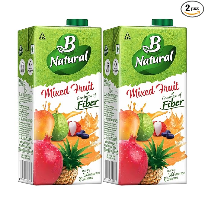 B Natural Mixed Fruit Juice, 1L (Pack of 2) at Rs. 119
