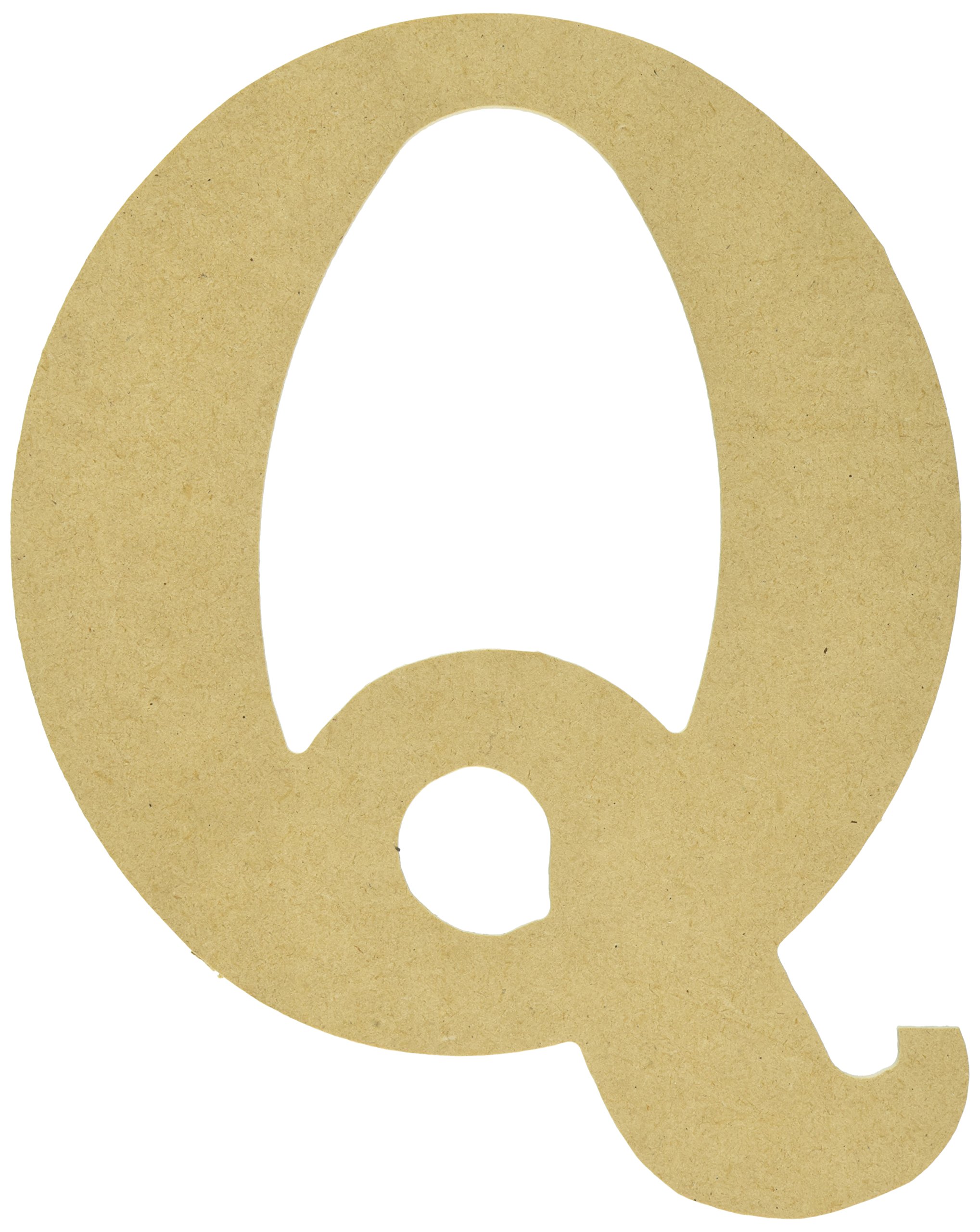 MPI MDF Classic Font Wood Letters and Numbers, 9.5-Inch, Letter-Q