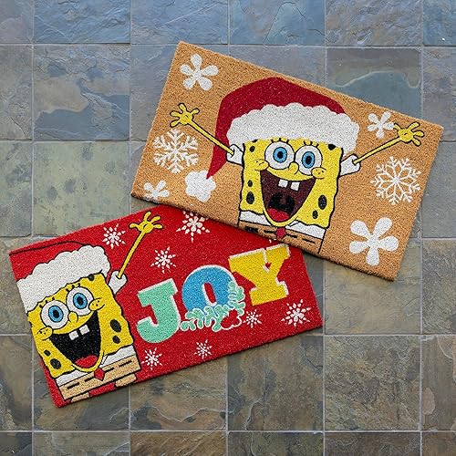 Miniatura 2 de Gertmenian Tapete de fibra de coco de Bob Esponja (paquete de 2) alfombrillas de bienvenida para puerta delantera y trasera, entrada de casa,