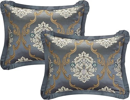 Miniatura 6 de Chic Home Aubrey Decorator juego completo de 9 piezas de ropa de cama con estilo tapicería y diseño Jacquard  almohadas