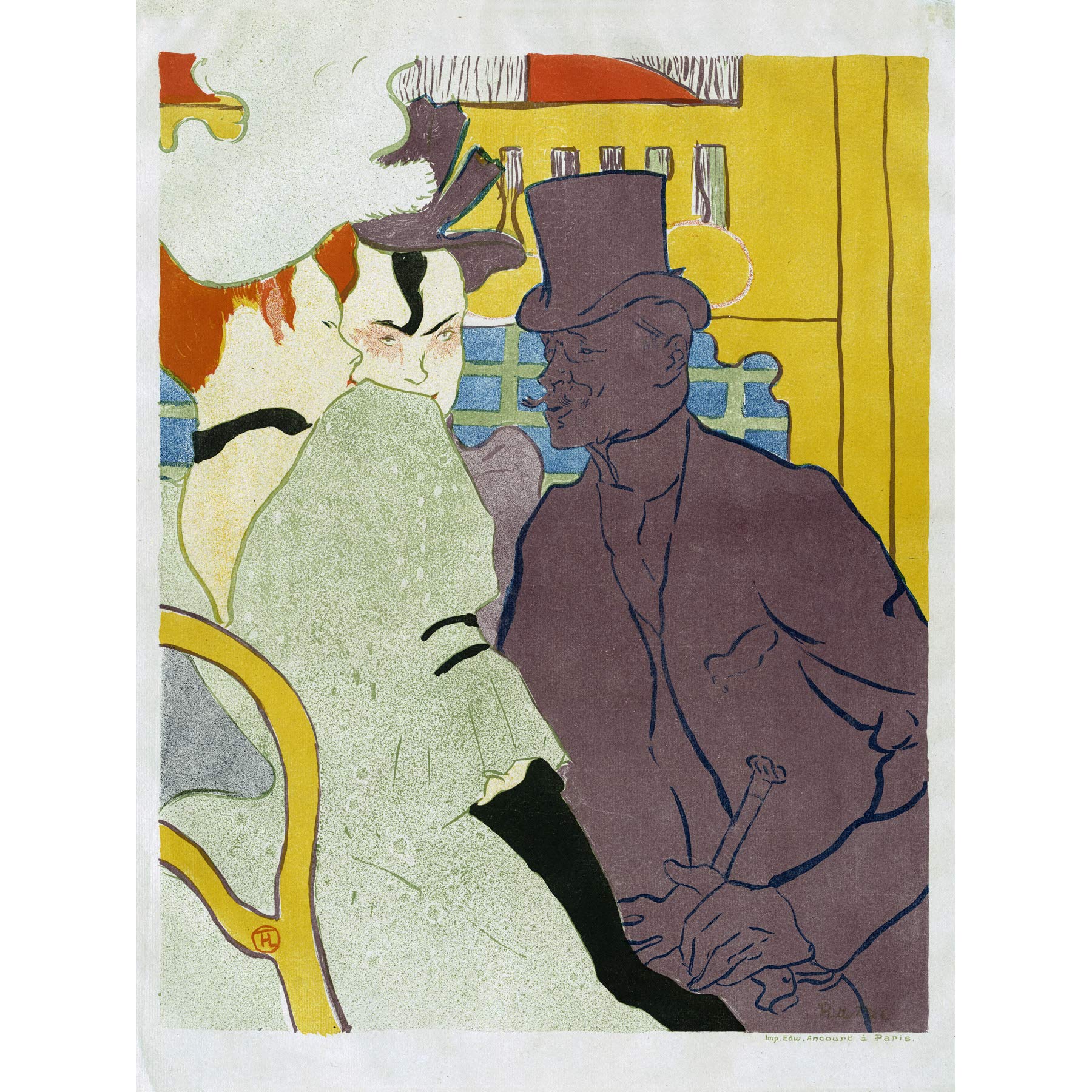 Toulouse-Lautrec English Moulin Rouge Advert Large Wall Art Print Canvas Premium Mural