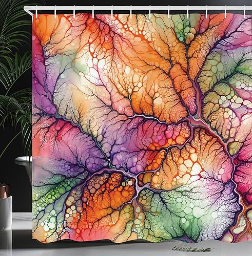 Miniatura 34 de Cortina de regadera de mundo marino, peces, estrellas de mar, formato arte moderno, decoraciones temáticas para niños para baño del hogar, Marrón