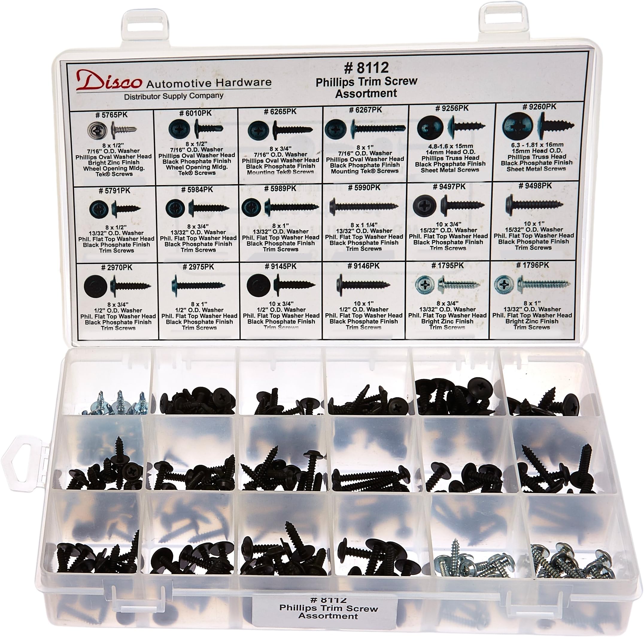 Disco Automotive 8112 Phillips Trim Screw Assortment