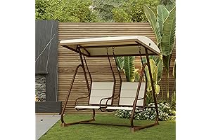 EAST OAK Patio Swing Chair with Canopy
