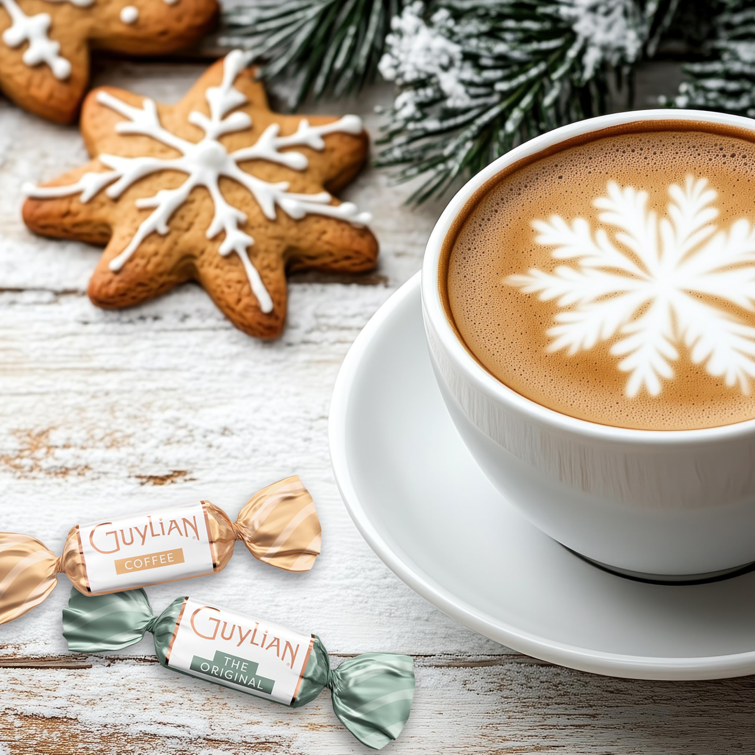 GuyLian Temptations Weihnachtsbaum 125g – Festliche Geschenkbox in Tannenbaumform mit 12 Belgischen Pralinen, 6-fach sortiert – Fairtrade-zertifiziert – Premium Genuss zu Weihnachten