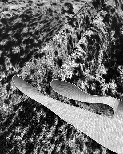 Vista 14 de The Yard - Tela de terciopelo de gamuza con estampado de vaca, 54 pulgadas de ancho, vendido por The Yard (negro)