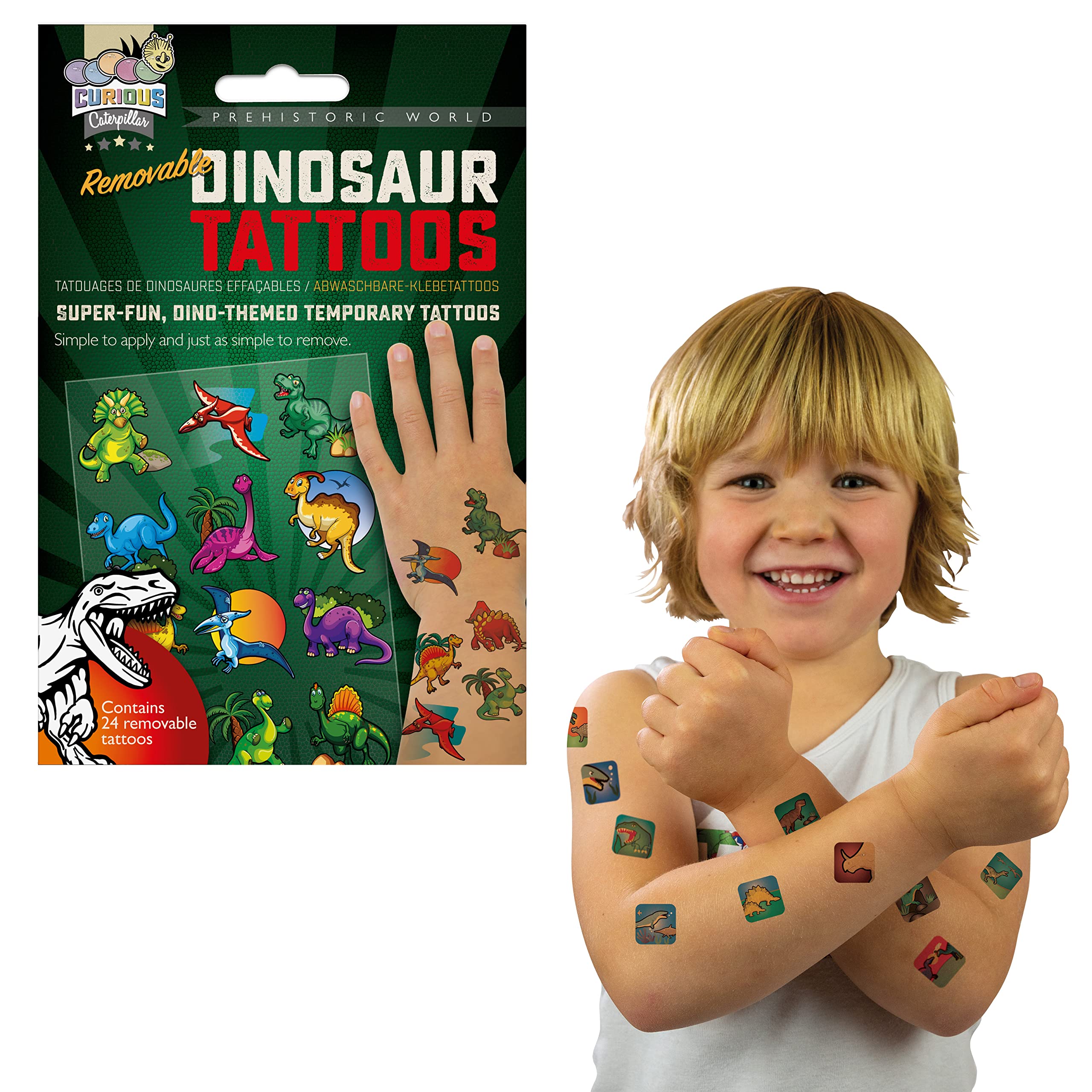 Temporary Tattoos Dinosaur themed for kids