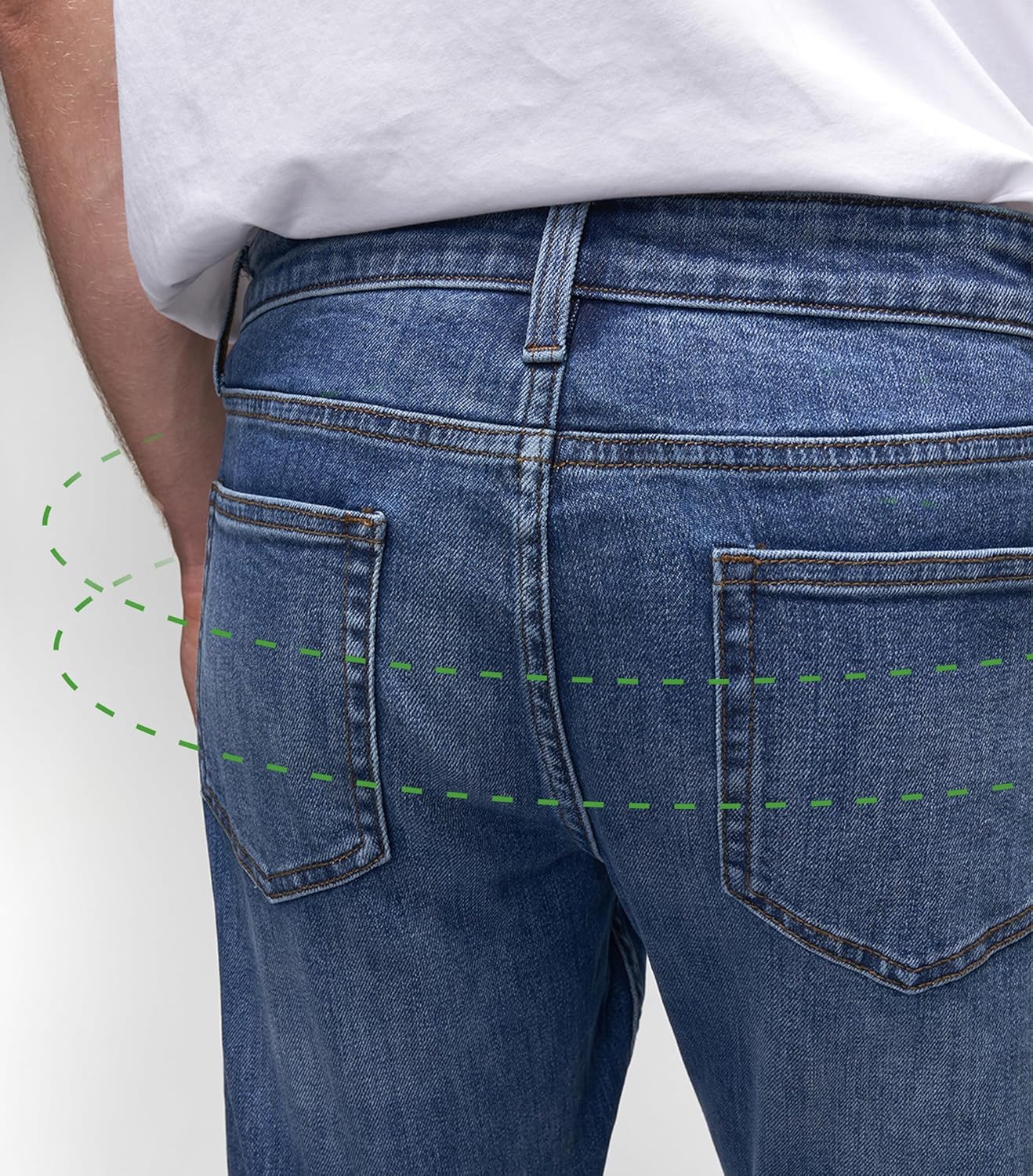 Men's Slim Fit Jeans Stretch Relaxed Fit Fashion Denim Pants - Image 3