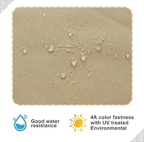 Miniatura 5 de ARTPLAN Juego de fundas de cojín para silla de patio (solo funda sin relleno), juego de fundas de cojín para patio al aire libre con lazo, color