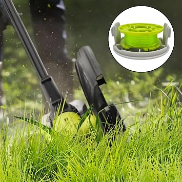 6 Pack AC80RL3 Strimmer Spool + 1 AC14HCA Cap, Compatible with Ryobi